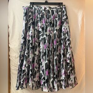 Jones New York Geometric A-Line Skirt - Black, White, Pink, Like New!